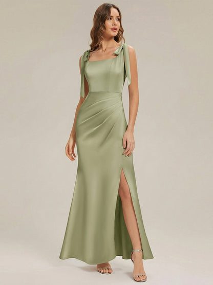 ever LUNA|Mermaid Maxi Satin Sleeveless Bridesmaid Dress