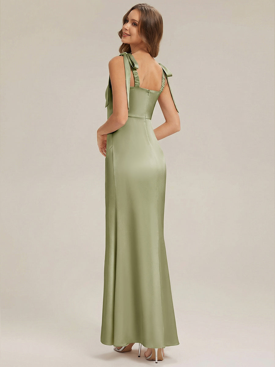 ever LUNA|Mermaid Maxi Satin Sleeveless Bridesmaid Dress