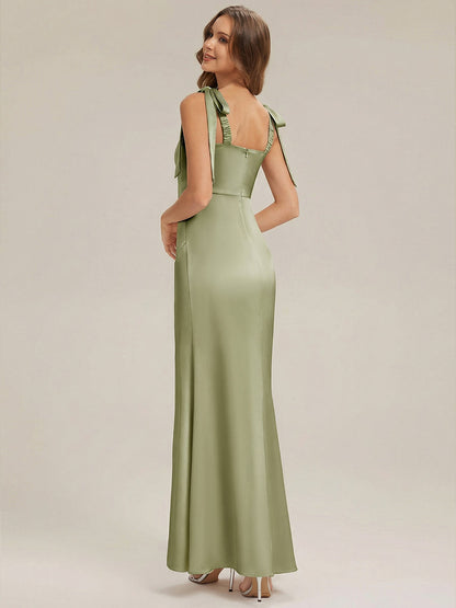 ever LUNA|Mermaid Maxi Satin Sleeveless Bridesmaid Dress