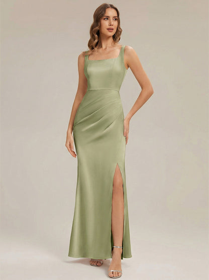 ever LUNA|Mermaid Maxi Satin Sleeveless Bridesmaid Dress