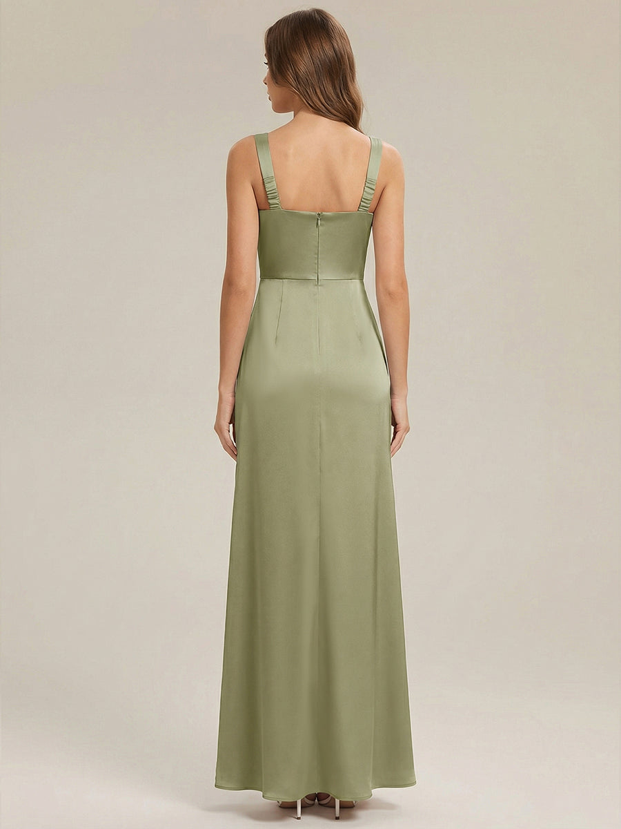 ever LUNA|Mermaid Maxi Satin Sleeveless Bridesmaid Dress