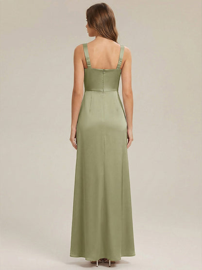 ever LUNA|Mermaid Maxi Satin Sleeveless Bridesmaid Dress
