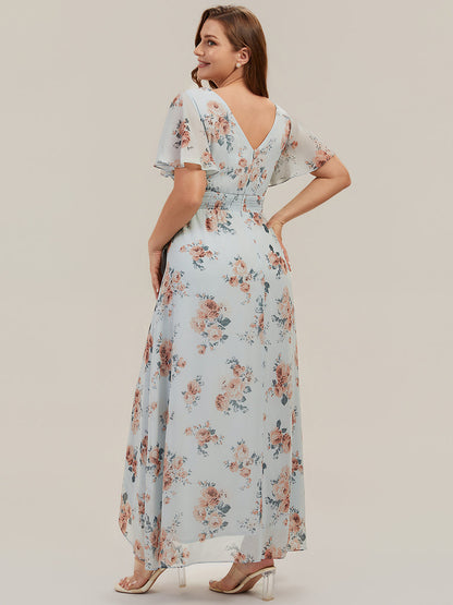 Plus Size Ruched Chiffon Bridesmaid Dress