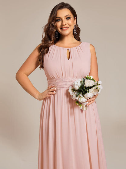 ever LIORAEL|Chiffon Midi Bridesmaid Dress With Ruched Waist