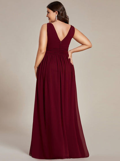 ever HUSH|Chiffon Empire Waist Sleeveless Pleated Bridesmaid Dress