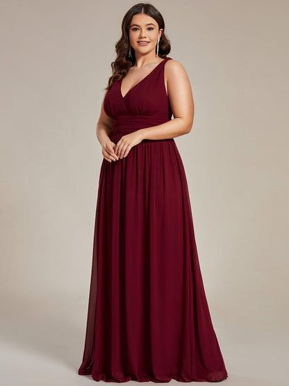 ever HUSH|Chiffon Empire Waist Sleeveless Pleated Bridesmaid Dress