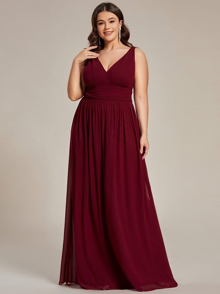 ever HUSH|Chiffon Empire Waist Sleeveless Pleated Bridesmaid Dress
