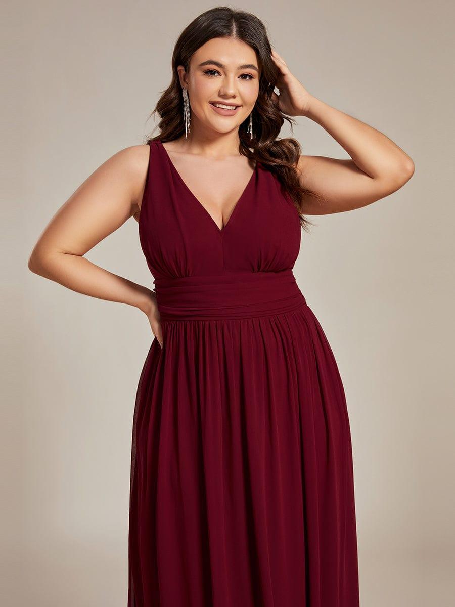 ever HUSH|Chiffon Empire Waist Sleeveless Pleated Bridesmaid Dress