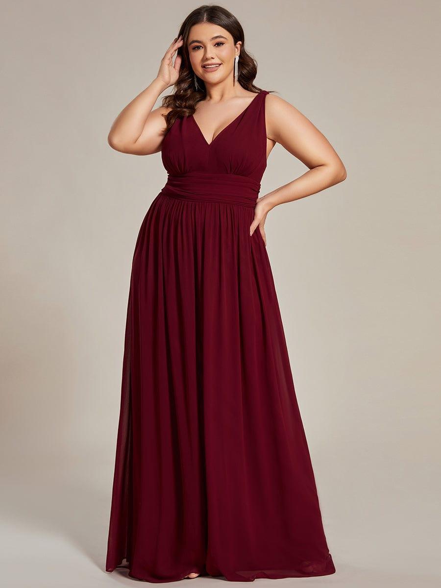 ever HUSH|Chiffon Empire Waist Sleeveless Pleated Bridesmaid Dress