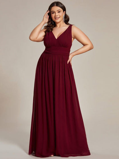 ever HUSH|Chiffon Empire Waist Sleeveless Pleated Bridesmaid Dress