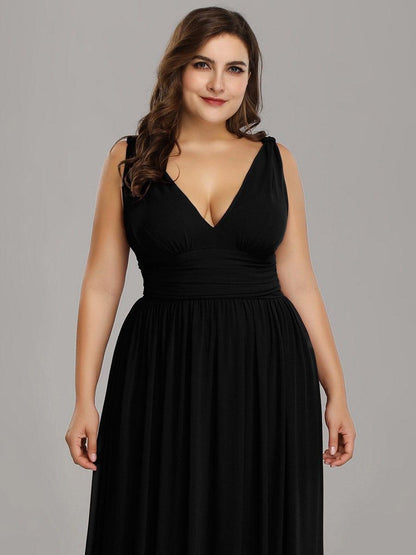ever HUSH|Chiffon Empire Waist Sleeveless Pleated Bridesmaid Dress