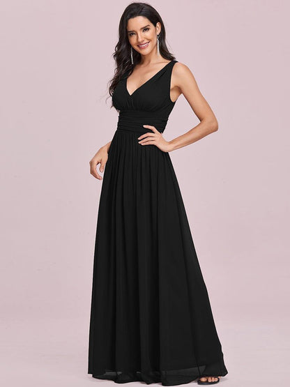 ever HUSH|Chiffon Empire Waist Sleeveless Pleated Bridesmaid Dress
