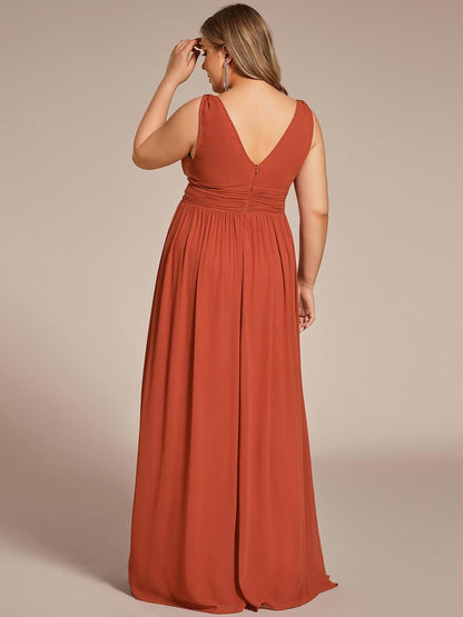 ever HUSH|Chiffon Empire Waist Sleeveless Pleated Bridesmaid Dress