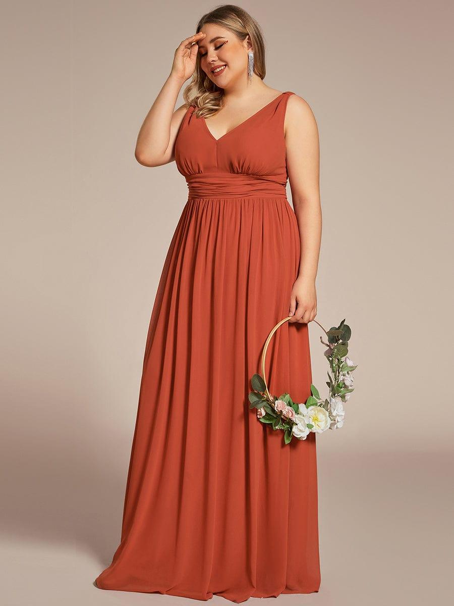 ever HUSH|Chiffon Empire Waist Sleeveless Pleated Bridesmaid Dress