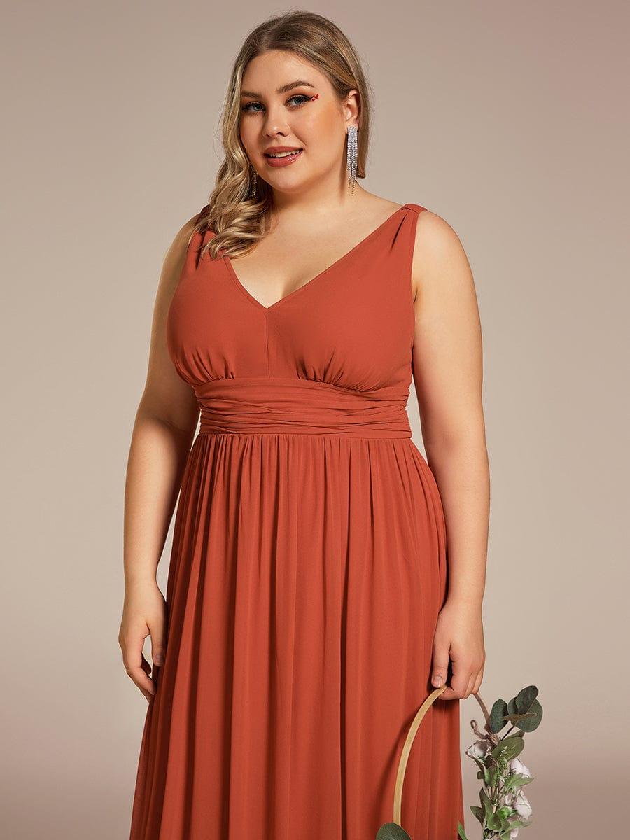ever HUSH|Chiffon Empire Waist Sleeveless Pleated Bridesmaid Dress