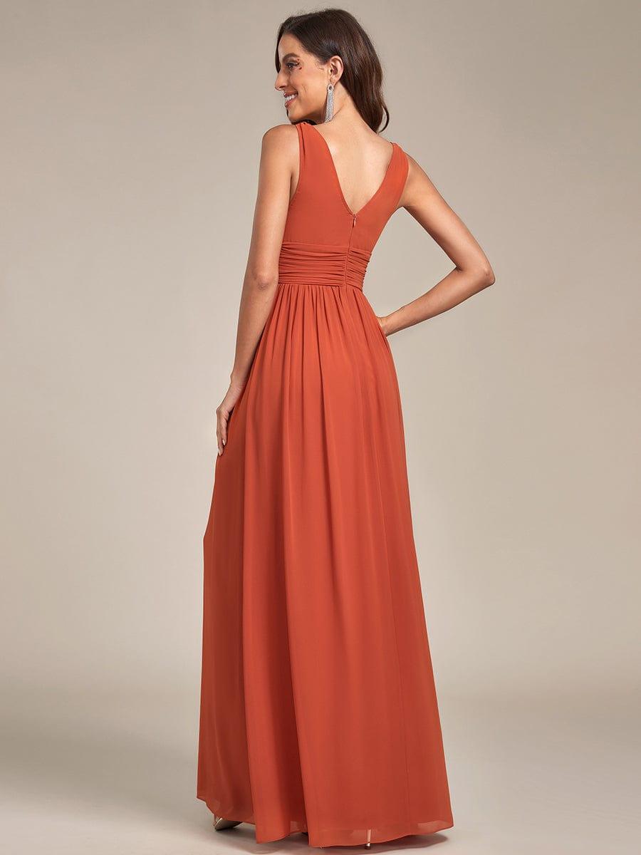ever HUSH|Chiffon Empire Waist Sleeveless Pleated Bridesmaid Dress