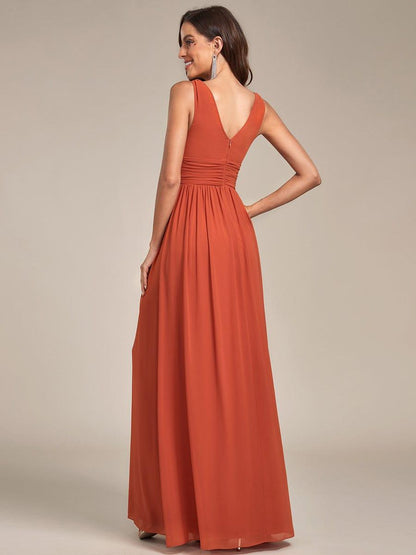 ever HUSH|Chiffon Empire Waist Sleeveless Pleated Bridesmaid Dress