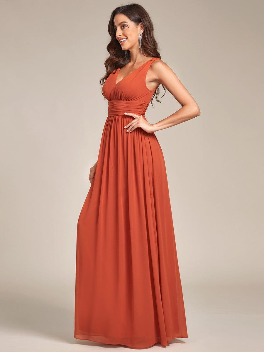 ever HUSH|Chiffon Empire Waist Sleeveless Pleated Bridesmaid Dress