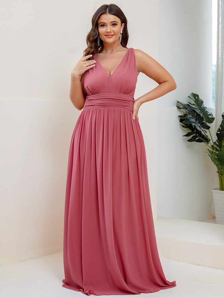 ever HUSH|Chiffon Empire Waist Sleeveless Pleated Bridesmaid Dress