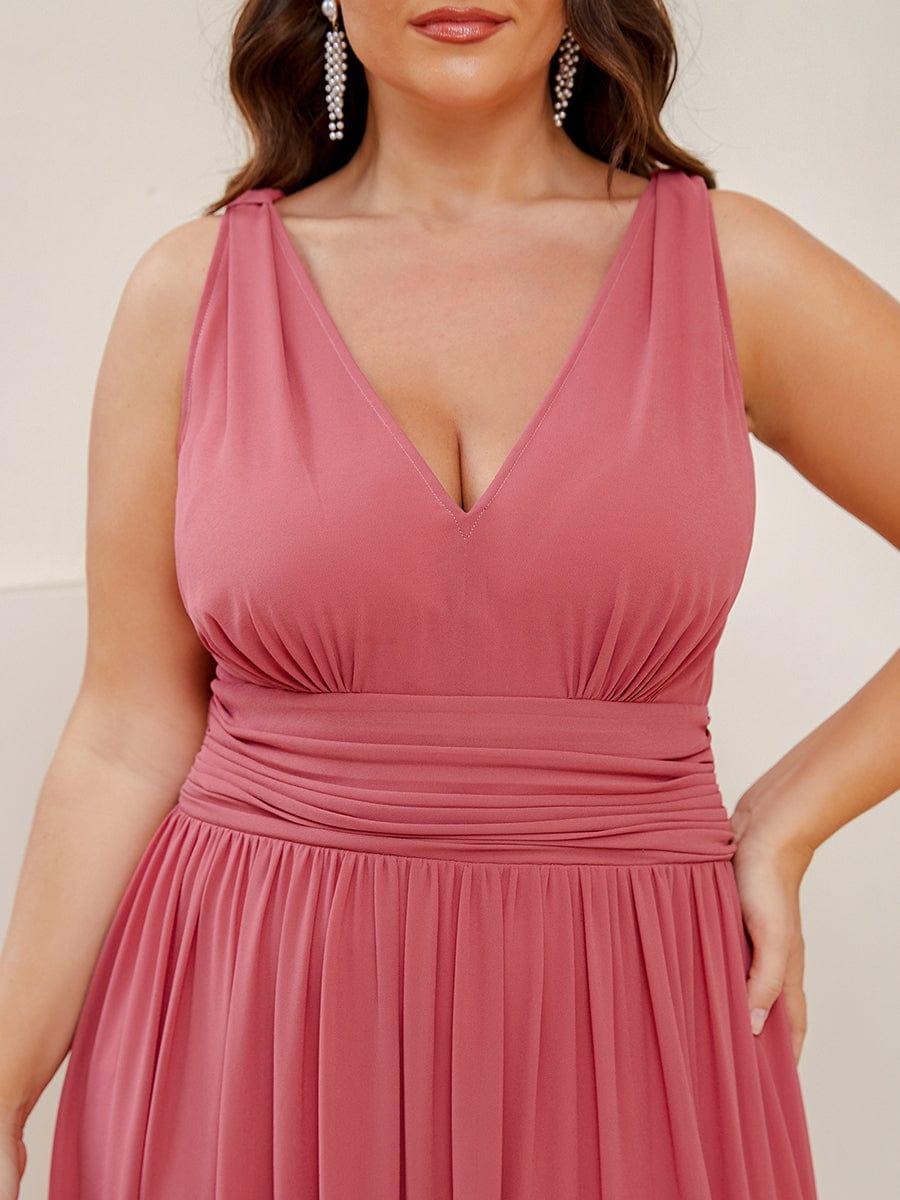 ever HUSH|Chiffon Empire Waist Sleeveless Pleated Bridesmaid Dress