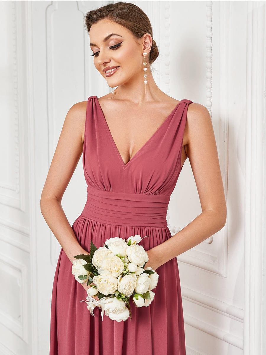ever HUSH|Chiffon Empire Waist Sleeveless Pleated Bridesmaid Dress