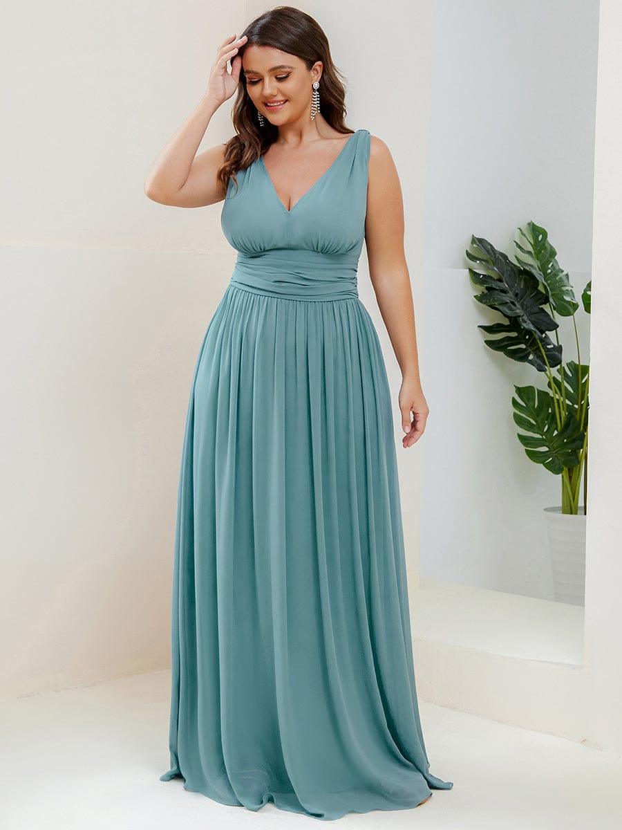 ever HUSH|Chiffon Empire Waist Sleeveless Pleated Bridesmaid Dress