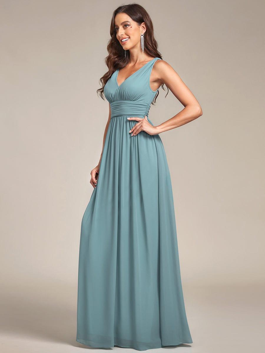 ever HUSH|Chiffon Empire Waist Sleeveless Pleated Bridesmaid Dress