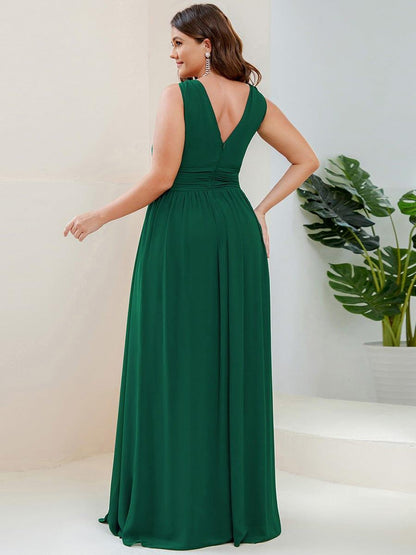 ever HUSH|Chiffon Empire Waist Sleeveless Pleated Bridesmaid Dress