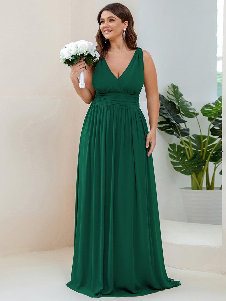 ever HUSH|Chiffon Empire Waist Sleeveless Pleated Bridesmaid Dress