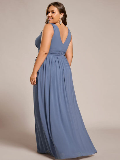 ever HUSH|Chiffon Empire Waist Sleeveless Pleated Bridesmaid Dress