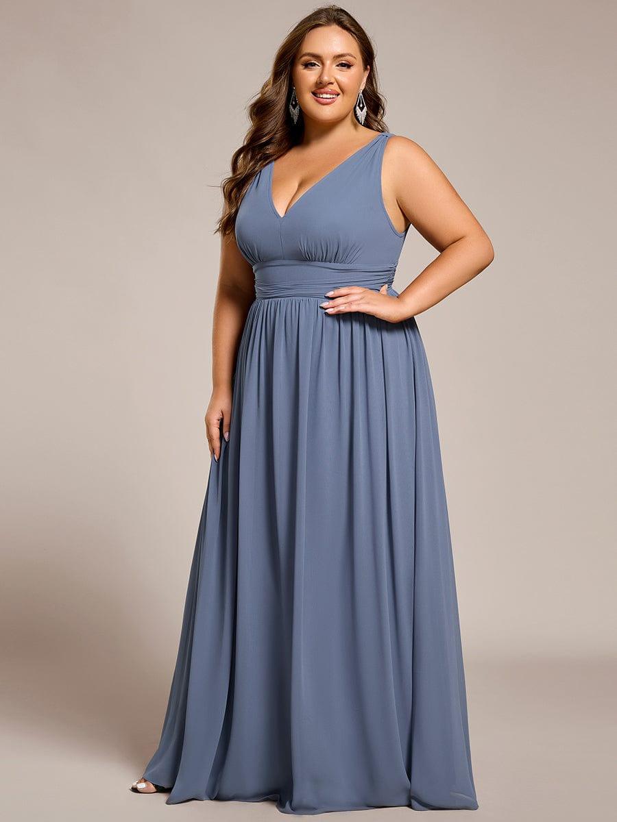 ever HUSH|Chiffon Empire Waist Sleeveless Pleated Bridesmaid Dress