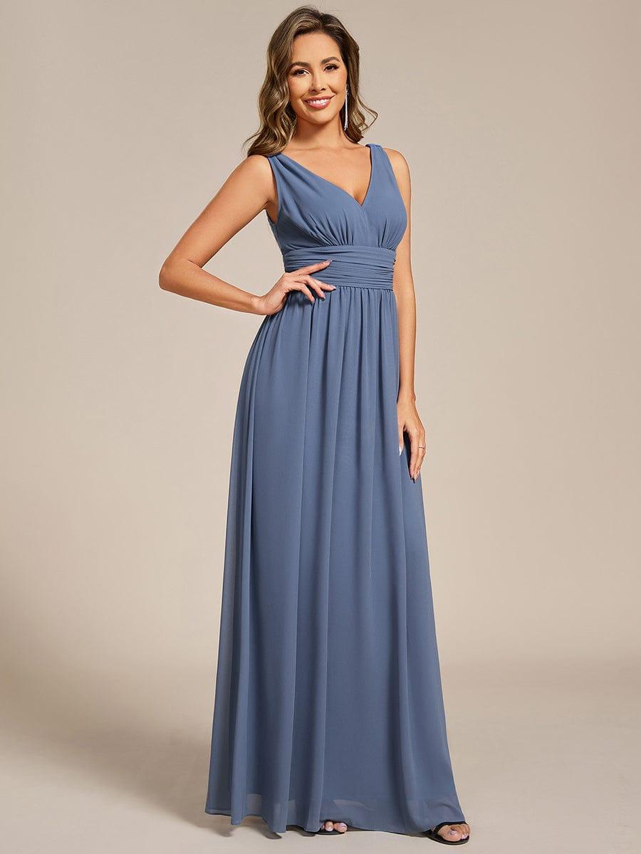 ever HUSH|Chiffon Empire Waist Sleeveless Pleated Bridesmaid Dress