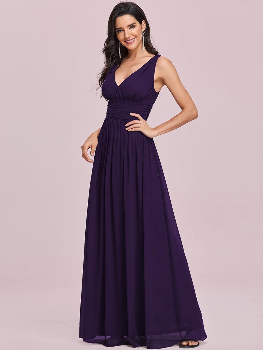 ever HUSH|Chiffon Empire Waist Sleeveless Pleated Bridesmaid Dress