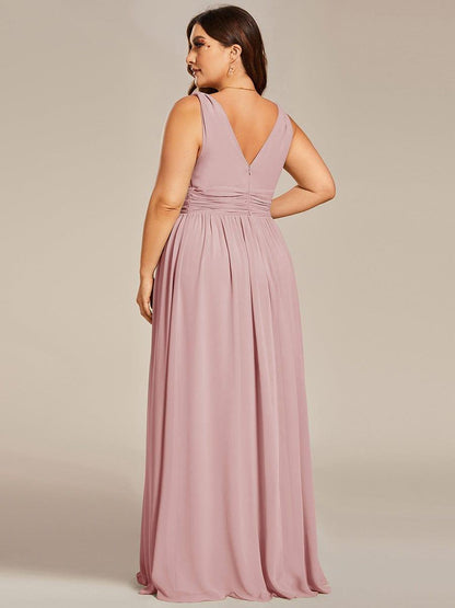 ever HUSH|Chiffon Empire Waist Sleeveless Pleated Bridesmaid Dress