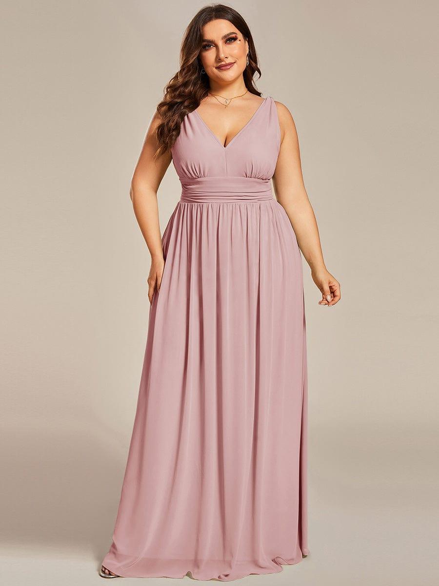 ever HUSH|Chiffon Empire Waist Sleeveless Pleated Bridesmaid Dress