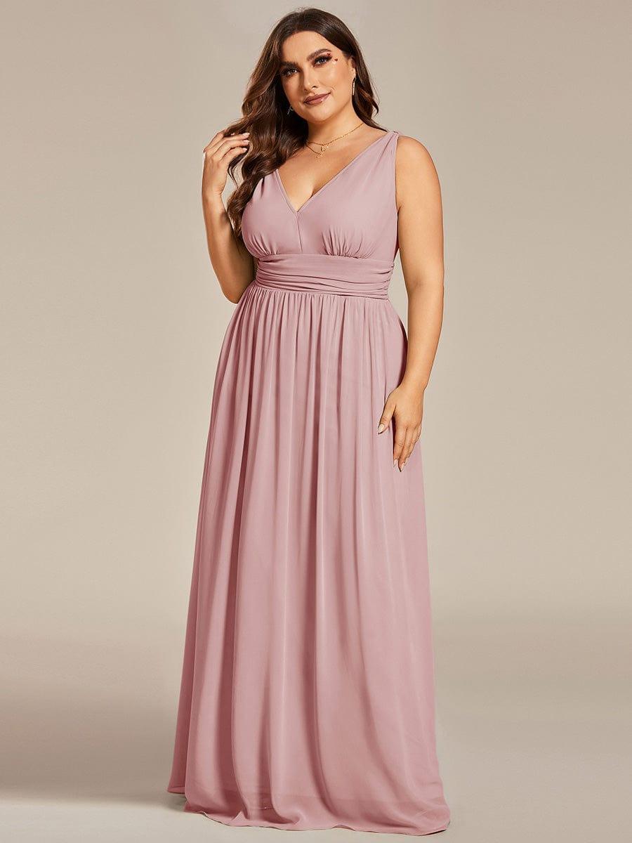 ever HUSH|Chiffon Empire Waist Sleeveless Pleated Bridesmaid Dress