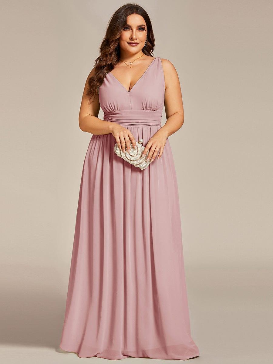 ever HUSH|Chiffon Empire Waist Sleeveless Pleated Bridesmaid Dress