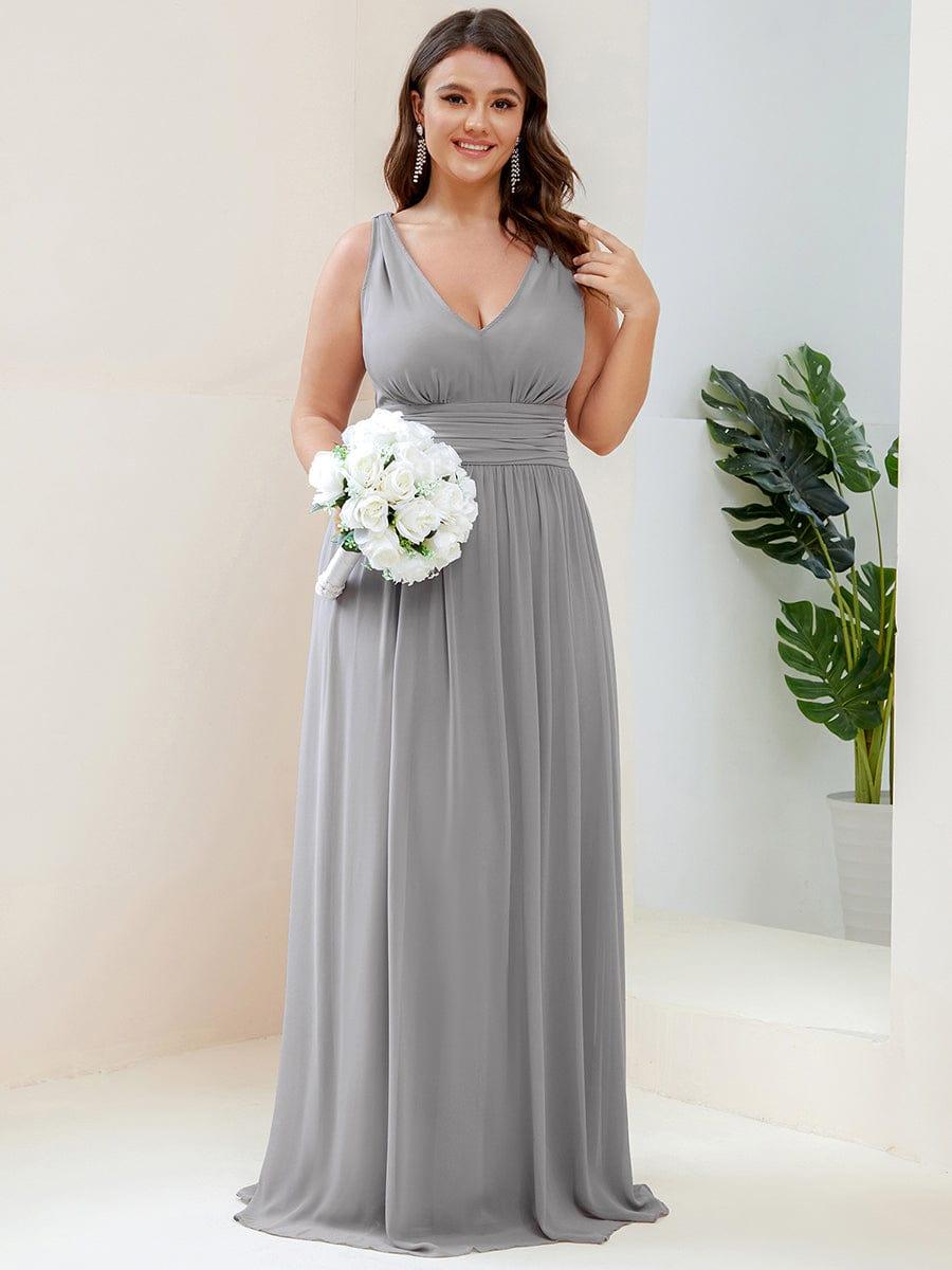 ever HUSH|Chiffon Empire Waist Sleeveless Pleated Bridesmaid Dress