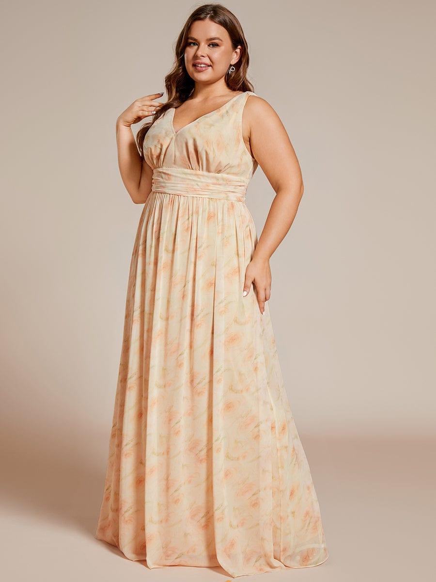 ever HUSH|Chiffon Empire Waist Sleeveless Pleated Bridesmaid Dress