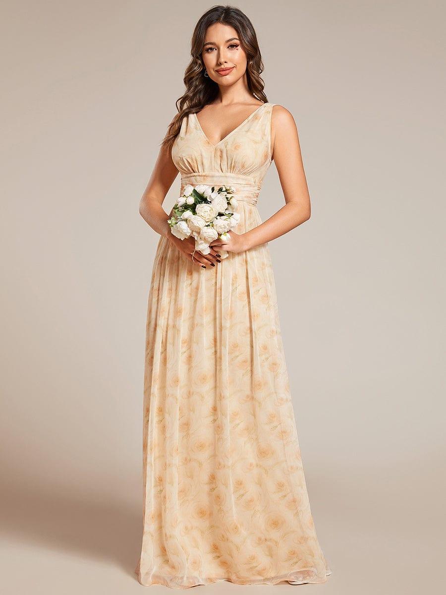 ever HUSH|Chiffon Empire Waist Sleeveless Pleated Bridesmaid Dress