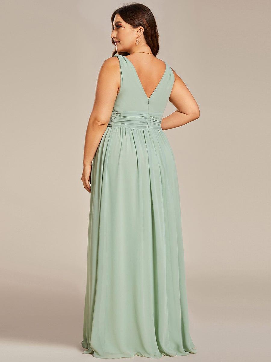 ever HUSH|Chiffon Empire Waist Sleeveless Pleated Bridesmaid Dress