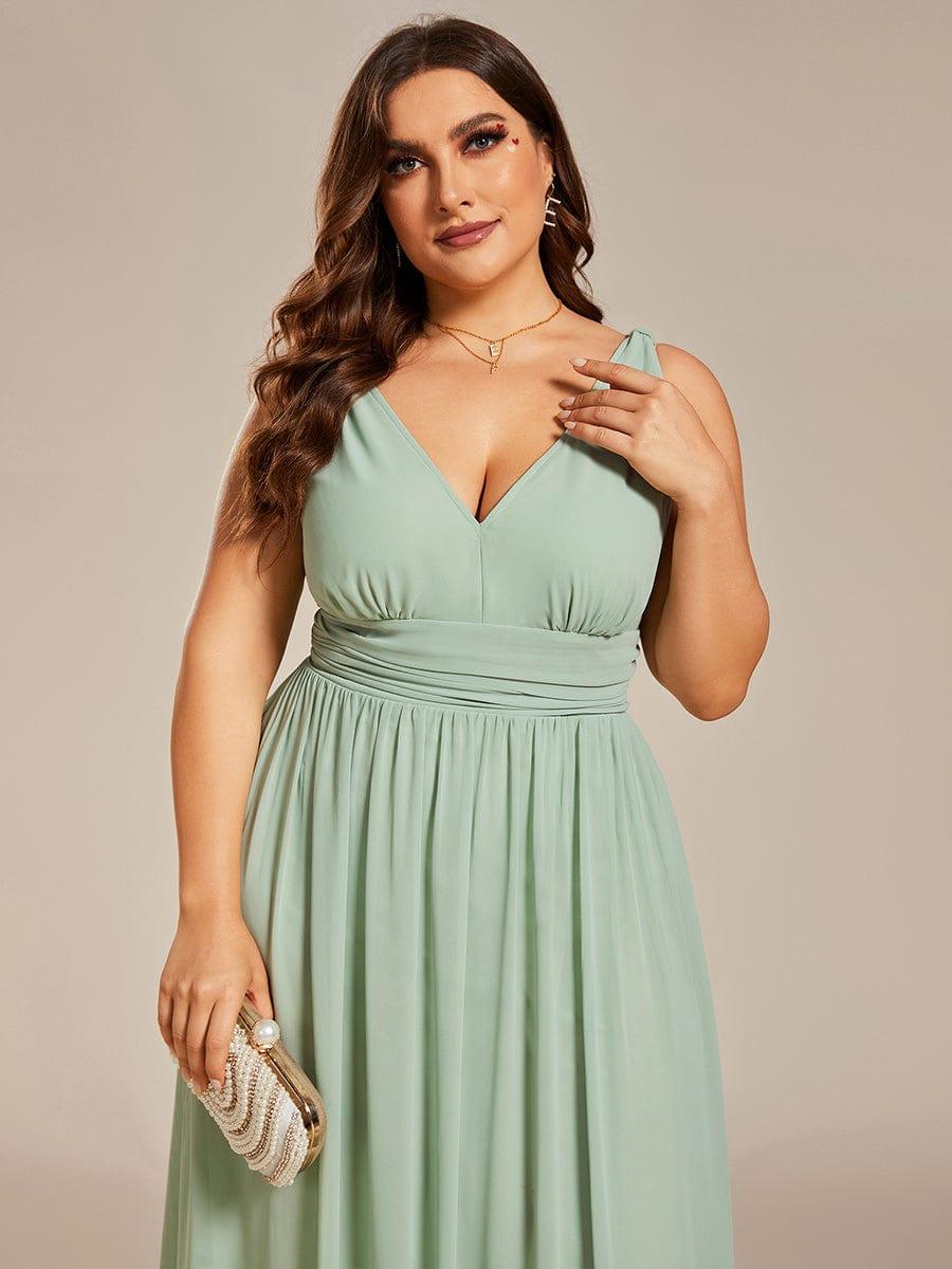 ever HUSH|Chiffon Empire Waist Sleeveless Pleated Bridesmaid Dress