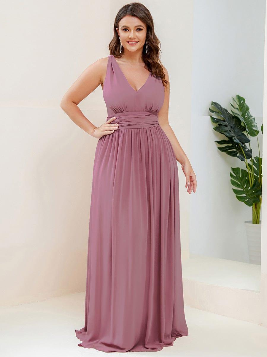 ever HUSH|Chiffon Empire Waist Sleeveless Pleated Bridesmaid Dress