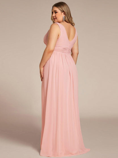 ever HUSH|Chiffon Empire Waist Sleeveless Pleated Bridesmaid Dress