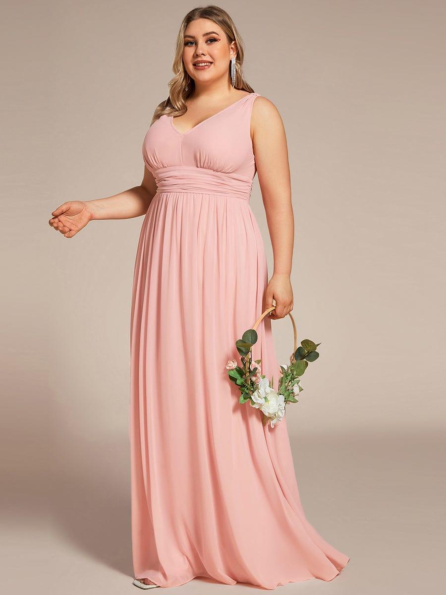 ever HUSH|Chiffon Empire Waist Sleeveless Pleated Bridesmaid Dress