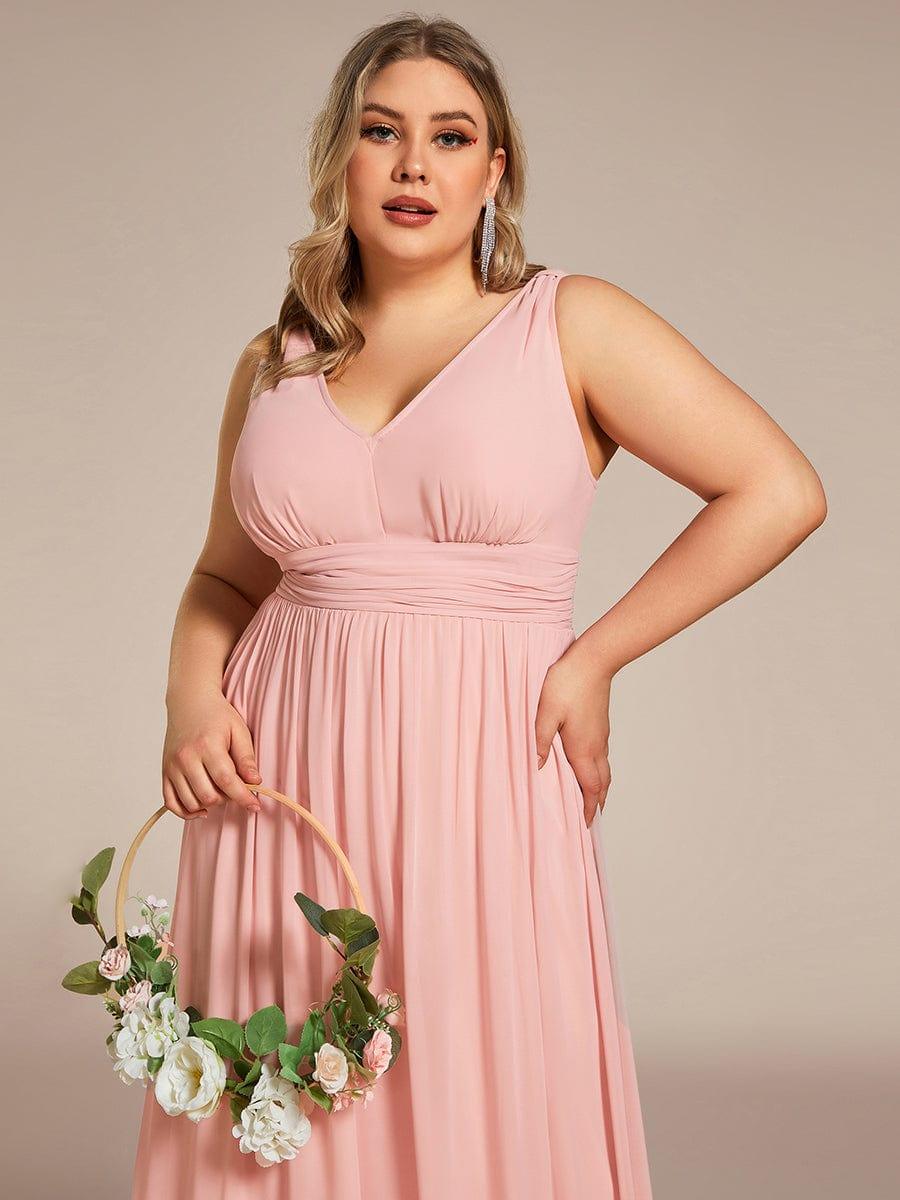 ever HUSH|Chiffon Empire Waist Sleeveless Pleated Bridesmaid Dress