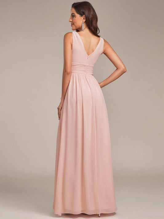 ever HUSH|Chiffon Empire Waist Sleeveless Pleated Bridesmaid Dress