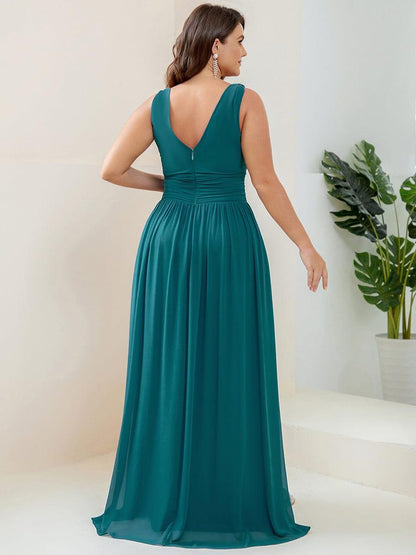 ever HUSH|Chiffon Empire Waist Sleeveless Pleated Bridesmaid Dress