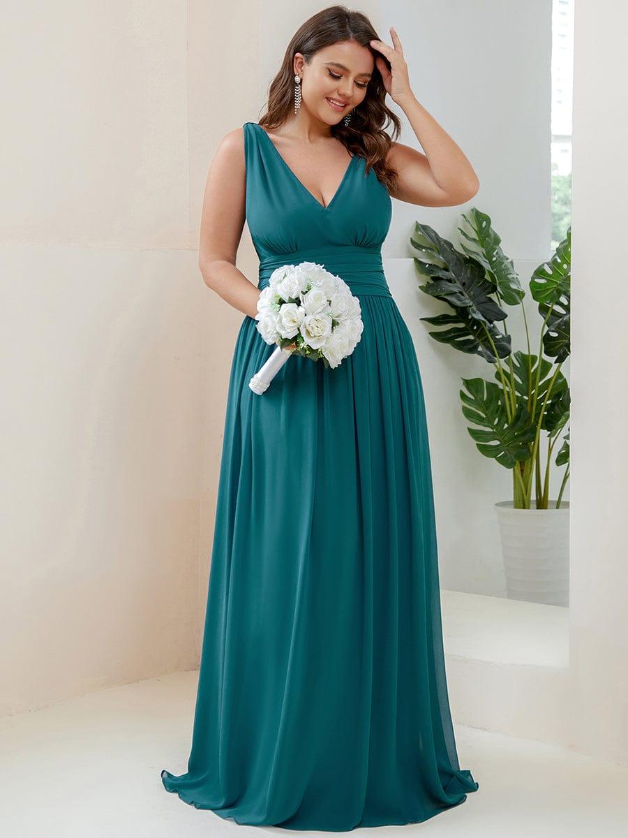 ever HUSH|Chiffon Empire Waist Sleeveless Pleated Bridesmaid Dress
