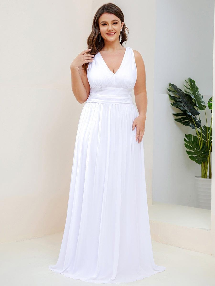 ever HUSH|Chiffon Empire Waist Sleeveless Pleated Bridesmaid Dress